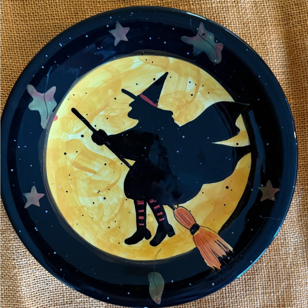 Susan Winget Halloween Witch Plate